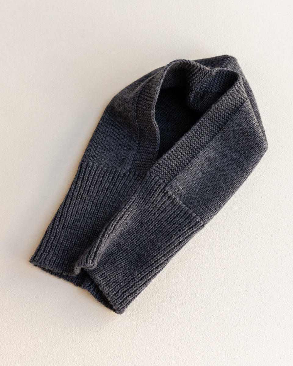 Hvid merino wool BALACLAVA CHARCOAL