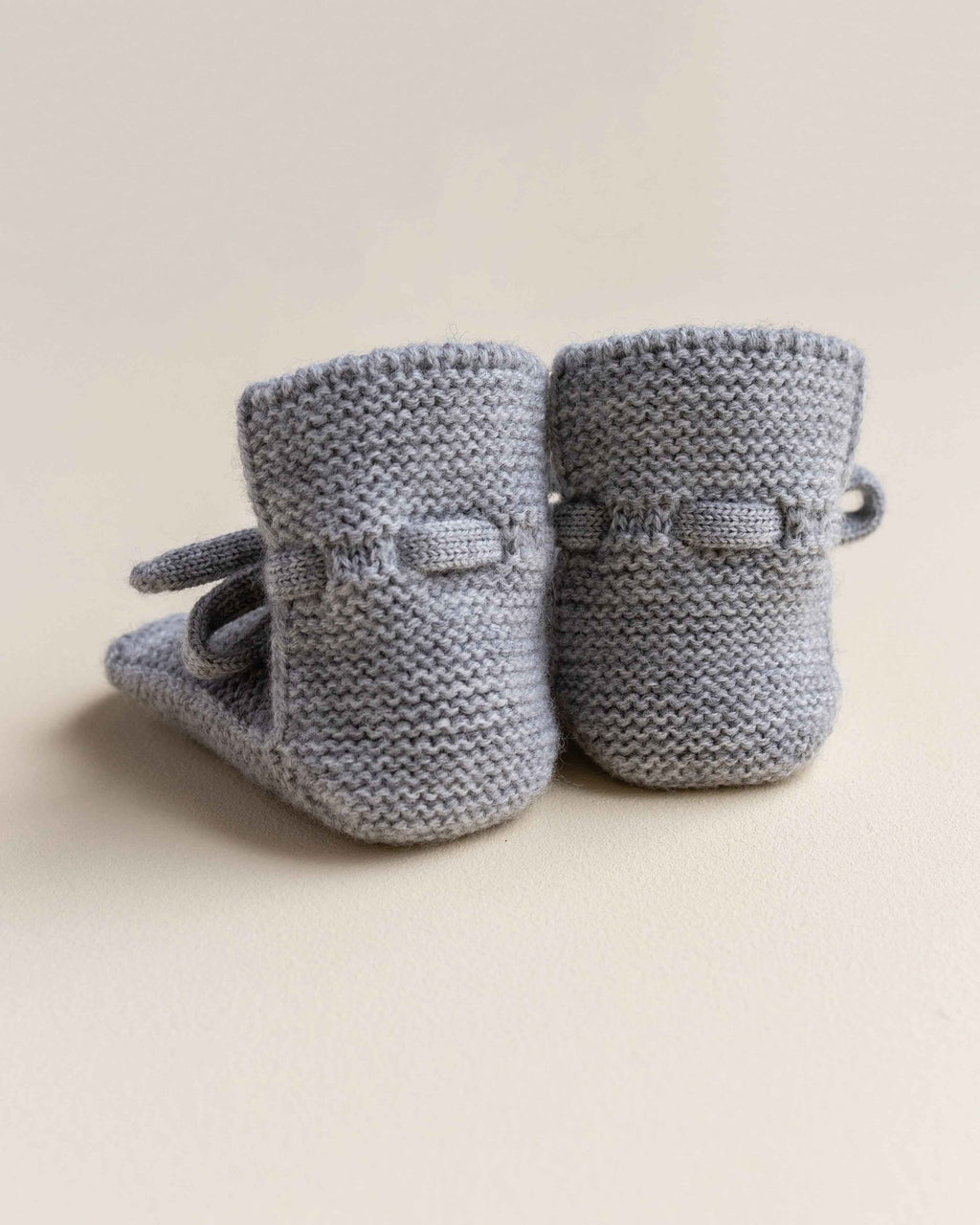 hvid Slofjes van merino wol - grey melange  2