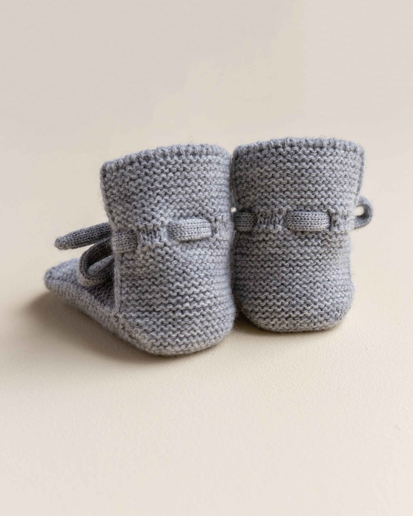 hvid Slofjes van merino wol - grey melange  2