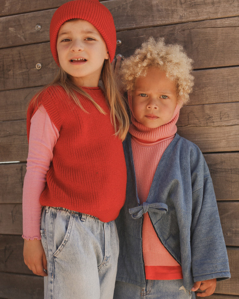 Hvid VEST HARVEY RED_2