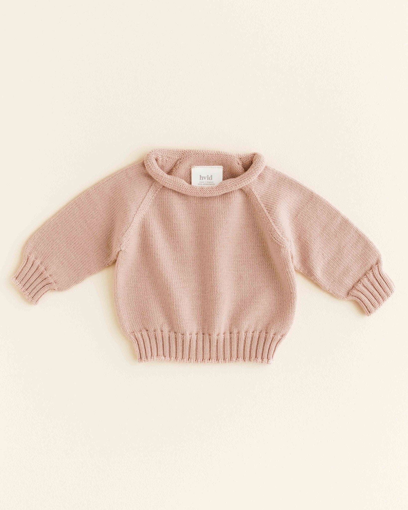 Hvid Wollen trui Georgette - apricot