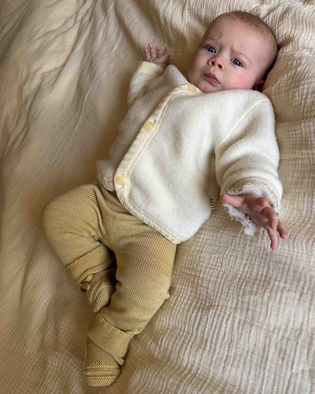 Joha - wolfleece vestje - naturel @ateliermiks_