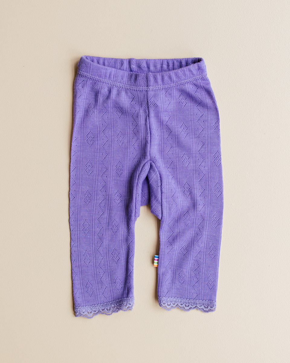 Joha Baby legging wol:zijde ajour - paars