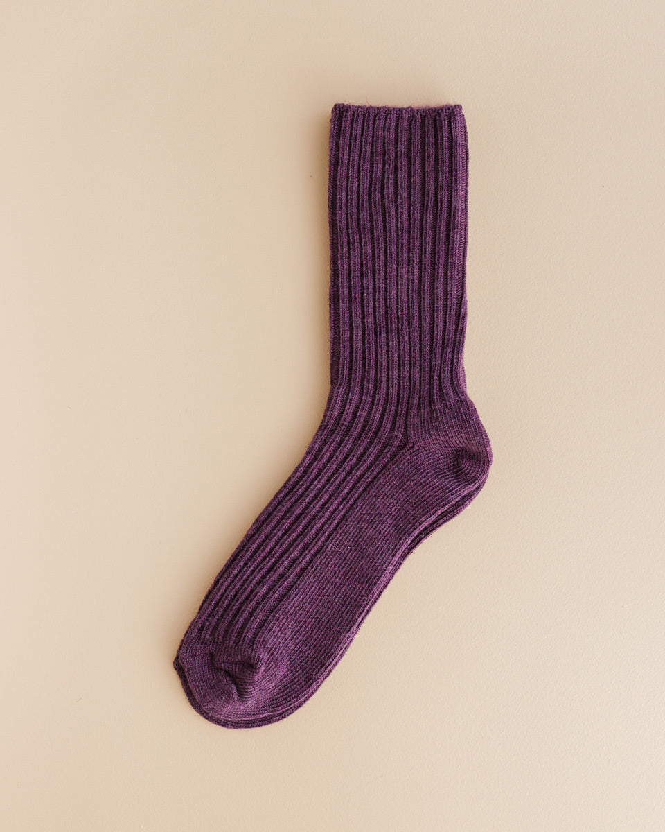 joha Sokken van wol - aubergine 3