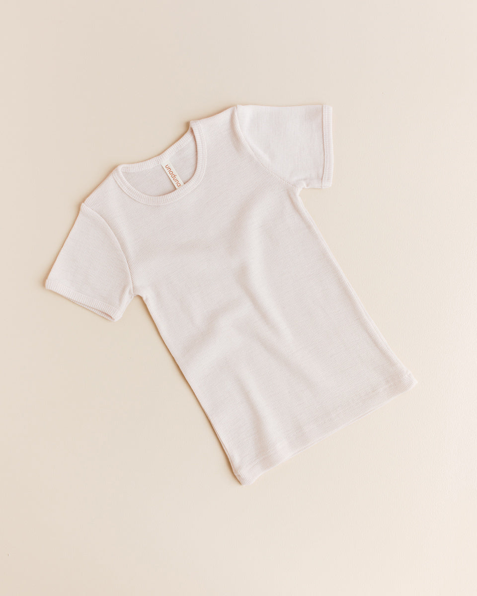 Kids shirt sleeves tiny rib wool - mazarin