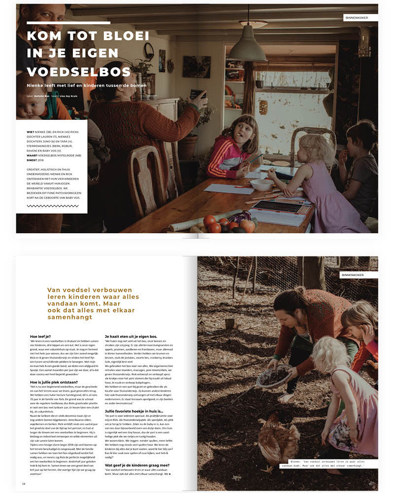 Kiind magazine bloei omslag voedselbos