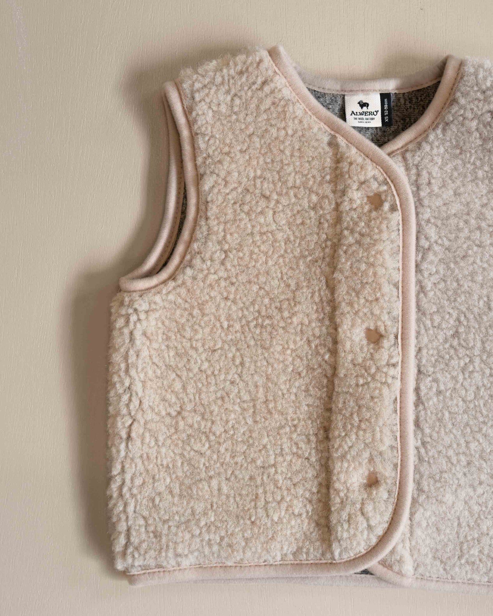 Kinder vest TYB wolpluche - sand brown_-2