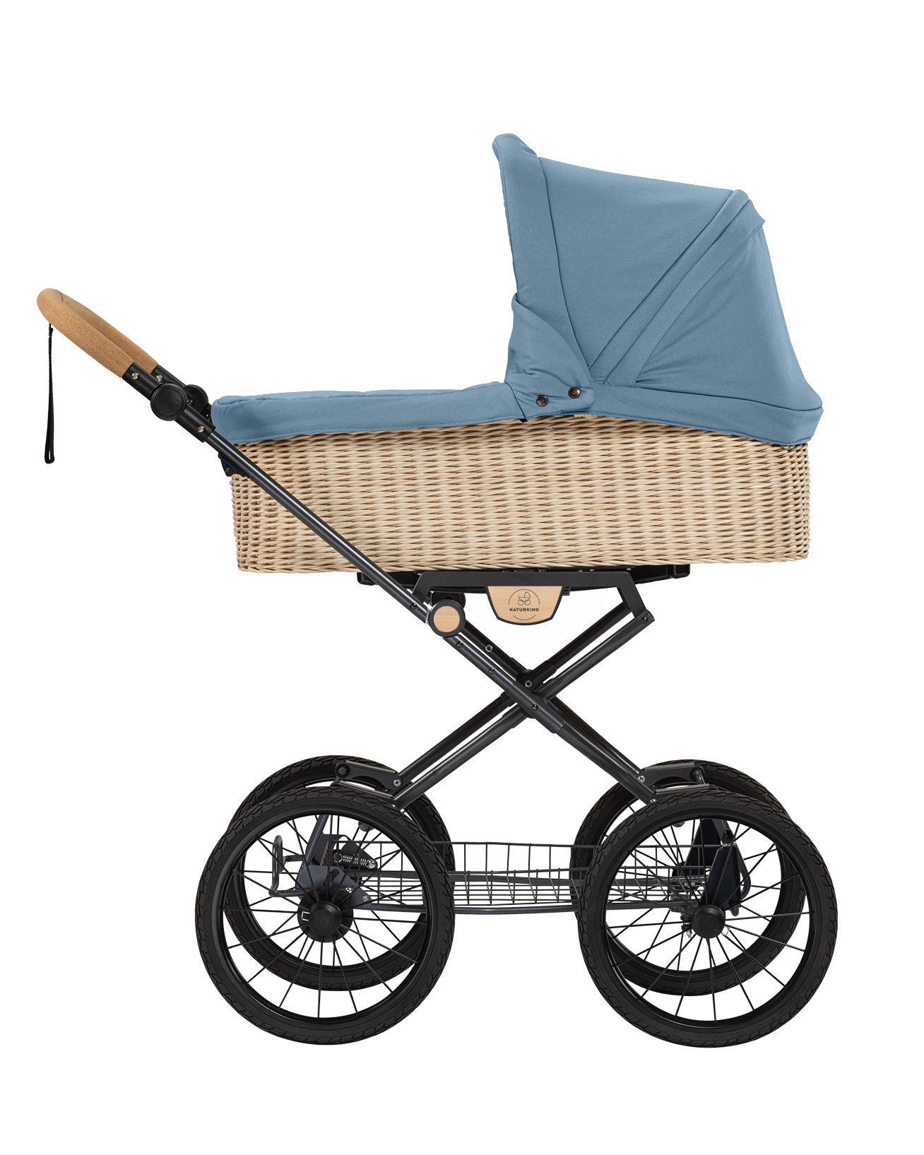 Kinderwagen Ida topas - basis model inclusief gevlochten reiswieg1