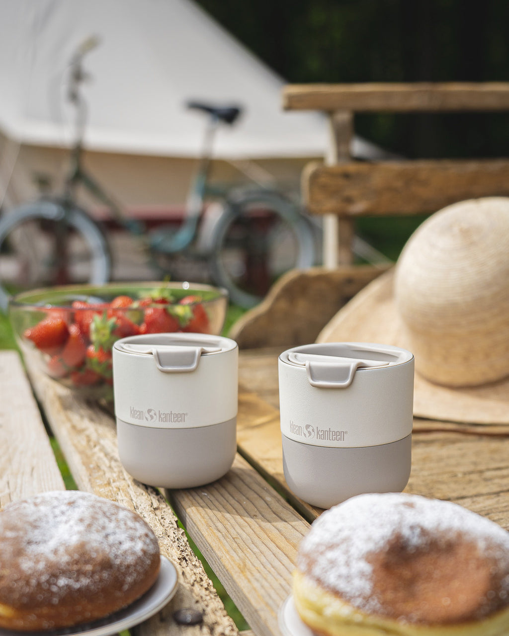 Klean Kanteen Rise thermos beker flip deksel 280ml - tofu 2