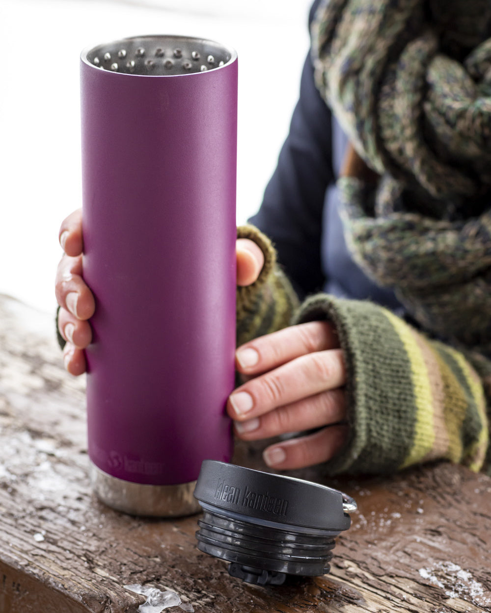 klean kanteen TKWide thermosfles met koffiedop 592 ml - paars 1008325 life 1