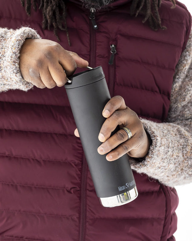 klean kanteen TKWide thermosfles met koffiedop 592 ml - mat zwart 1008323 life 1