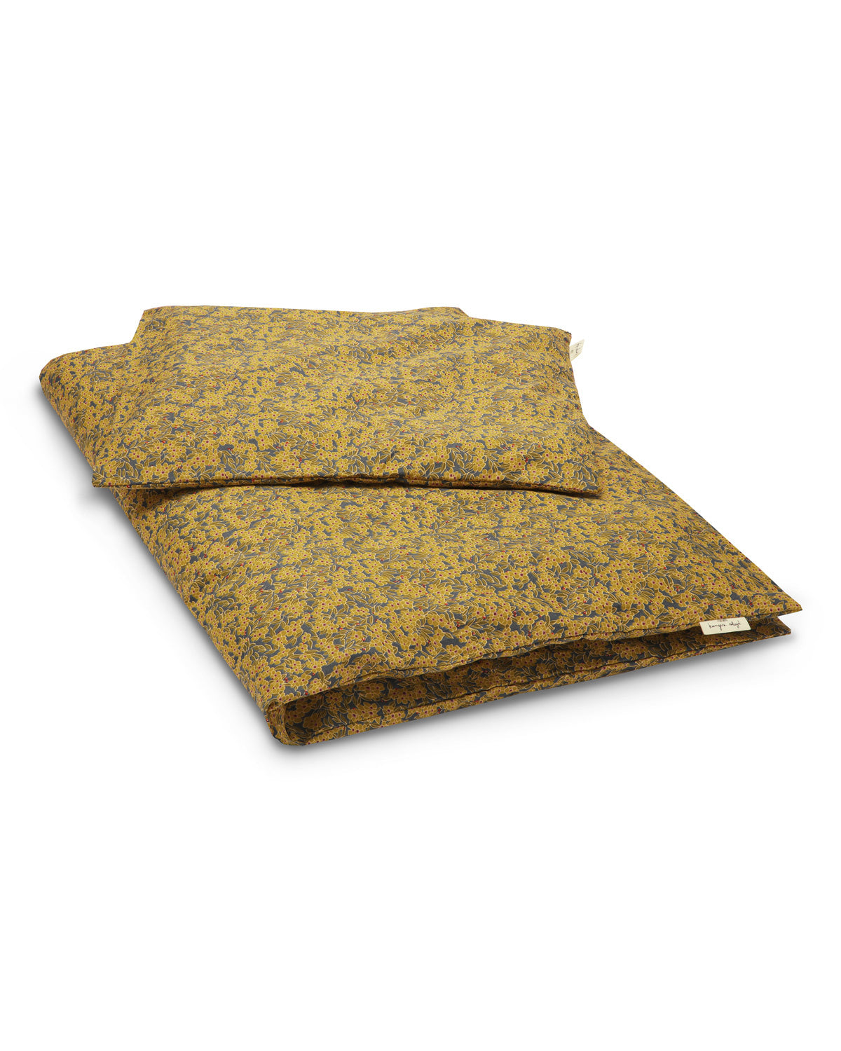 Konges-Sloejd-Dekbedovertrek-(incl.-kussensloop)-winter-leaves-mustard-KS1073