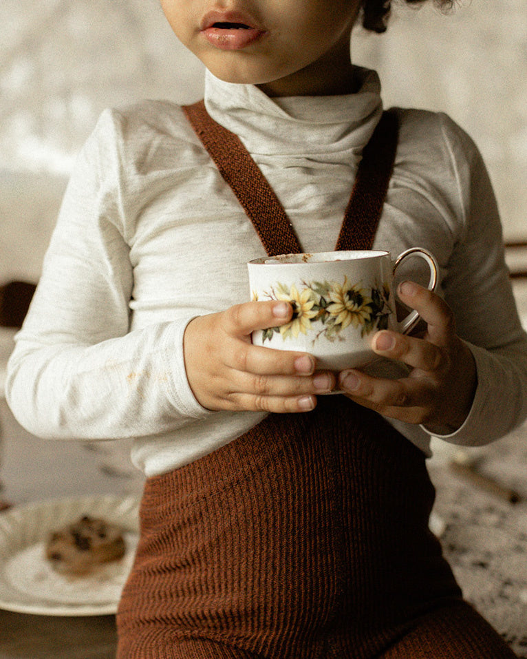 Maillot met bretels van katoen - spicy chai-3
