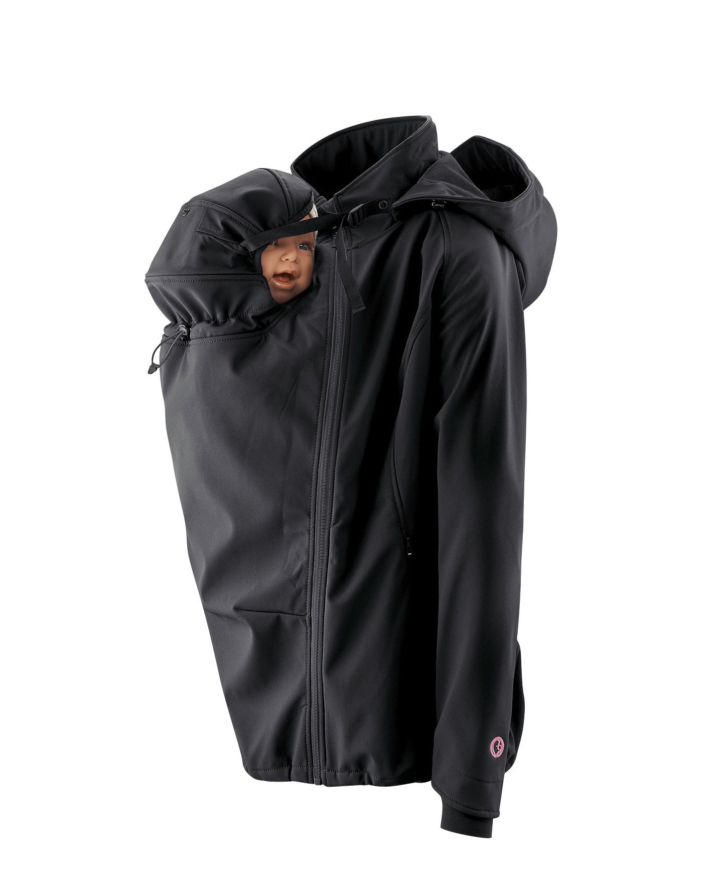 Mamalila draagjas softshell - zwart4