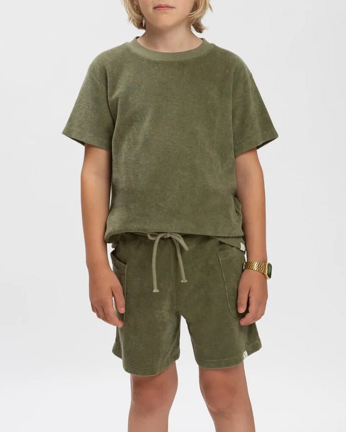 Matona - kinder t-shirt van terry - olive