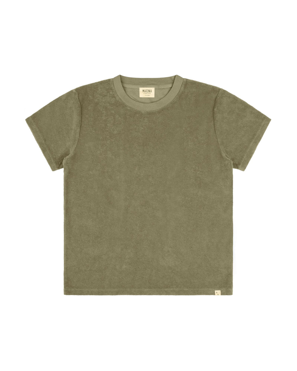 Matona-SS25-Flatlay-Kids-Terry-Tee-olive-green-1