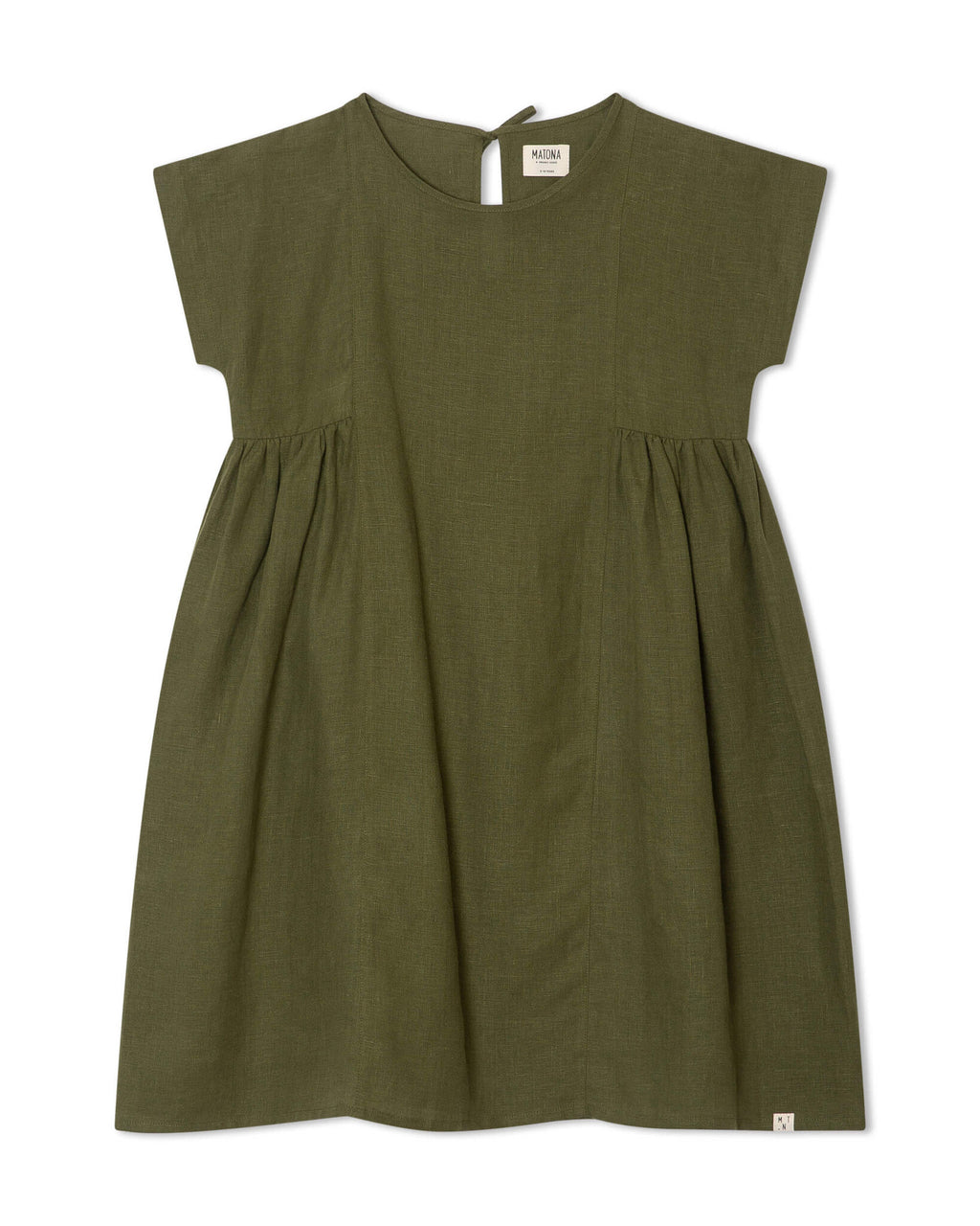 Matona-SS26-Flatlay-Kids-Box-Dress-olive-1