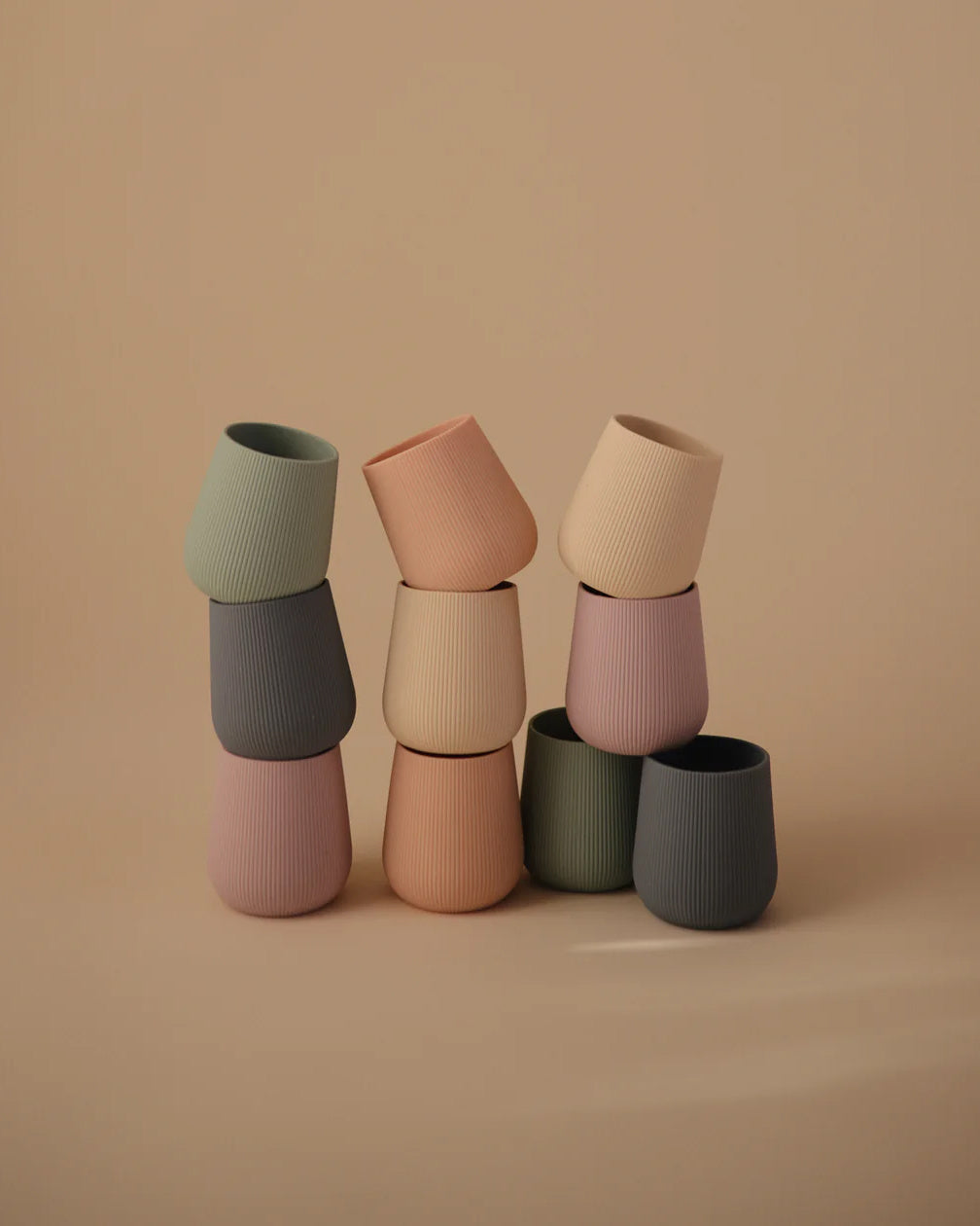 Mushie Cambridge Blue_Silicone Starter Cups_2