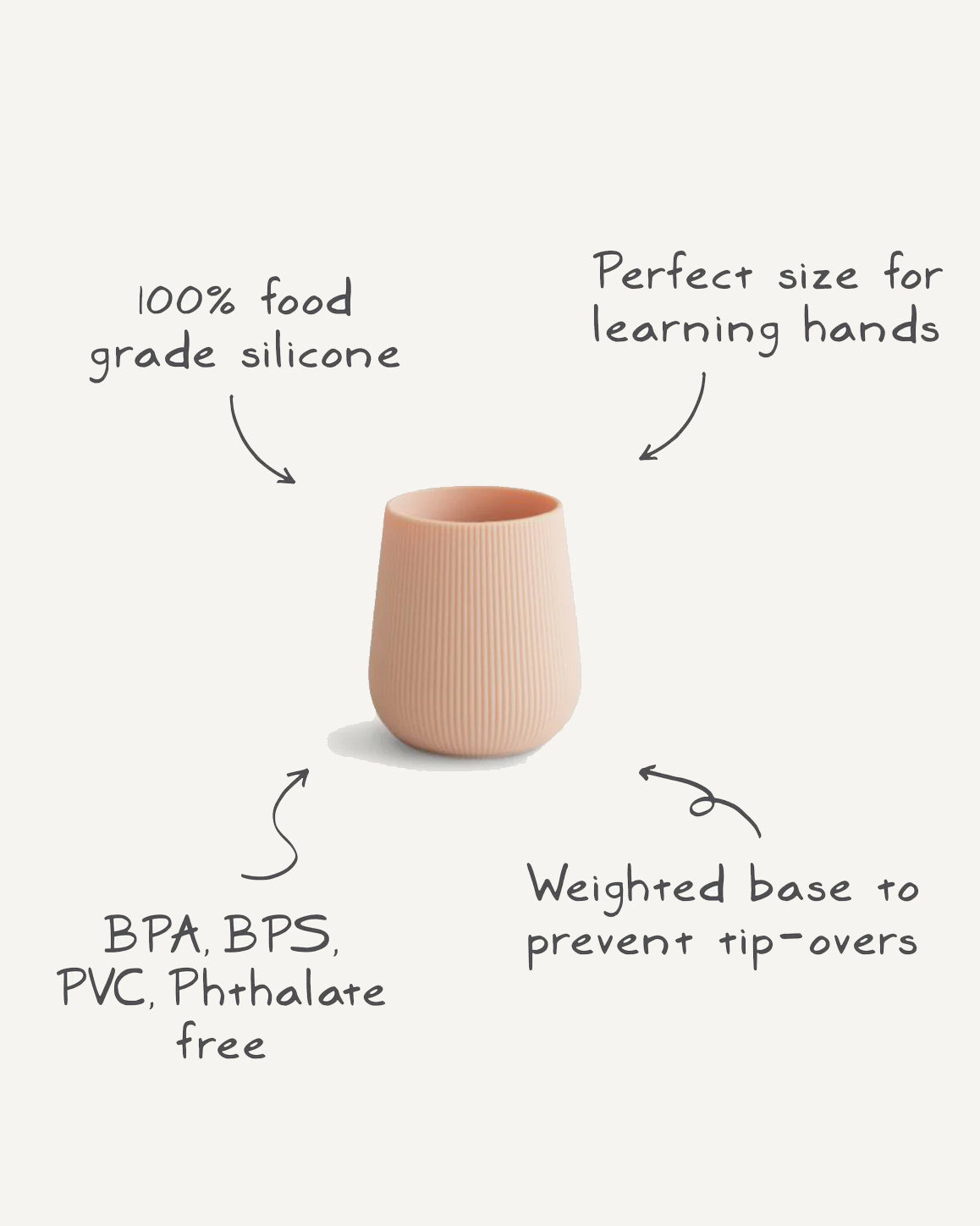 Mushie Cambridge Blue_Silicone Starter Cups info