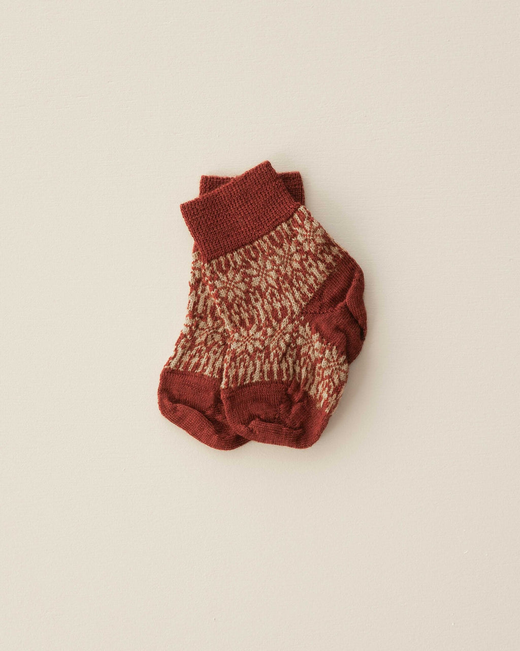 Noorse kindersokken - rood oker