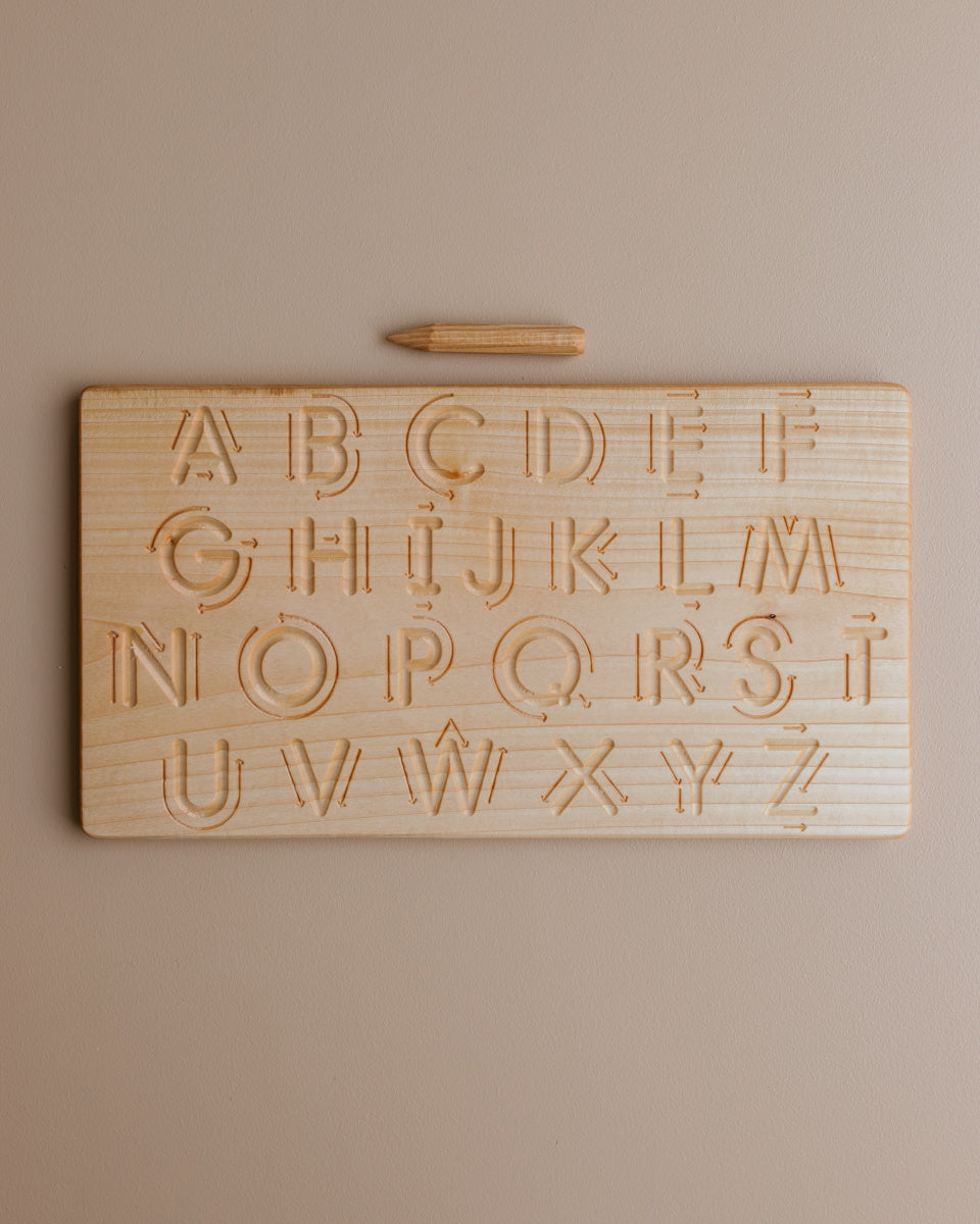 Oyuncak houten hoofdletter hoofdletter traceerbord