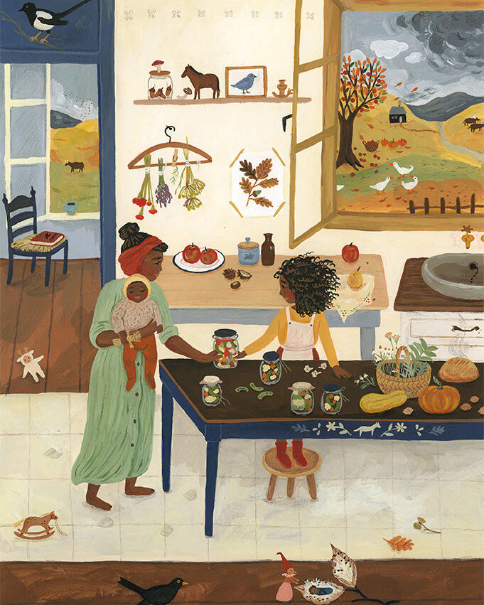 postcard tijana draws kitchen cosyness