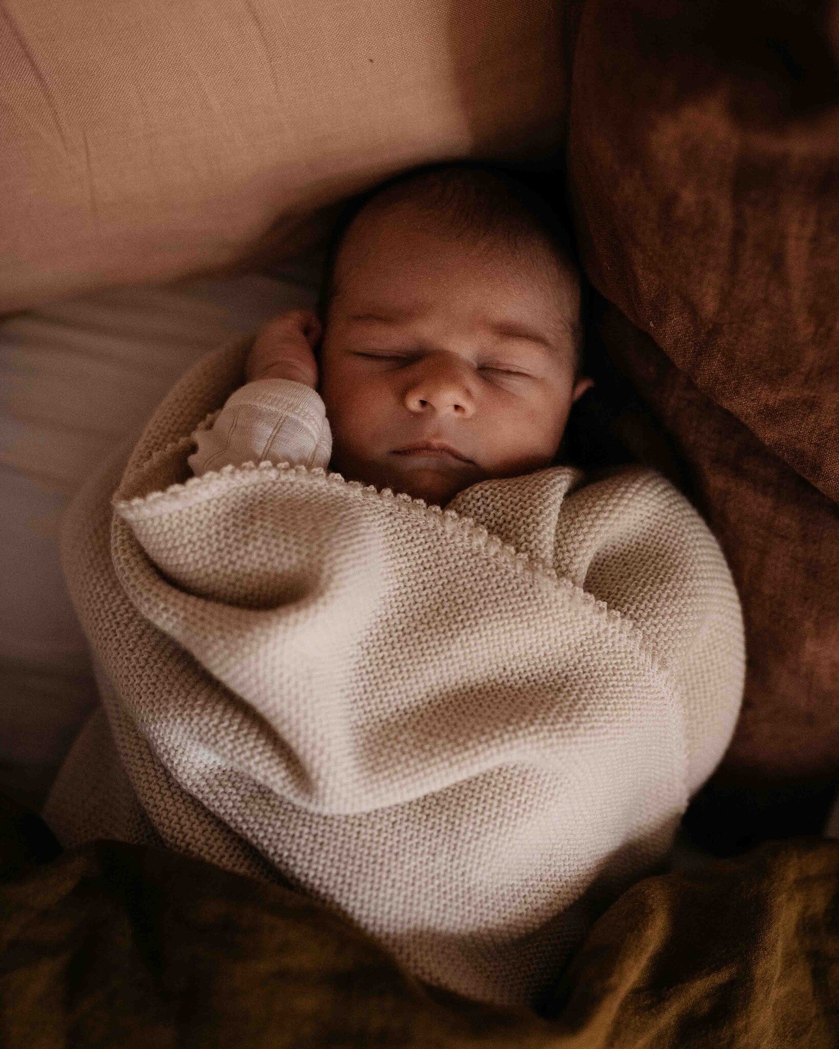 【LIDNM】BABY WOOL BLANKET STOLE Reiff wool wrap blanket - natural: warm & soft! | Ziloen