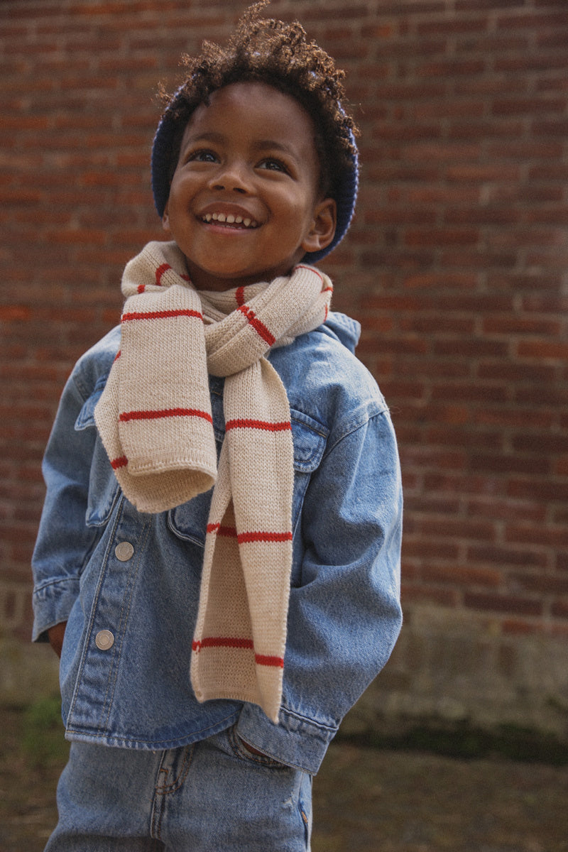 SCARF IGOR CREAM+RED