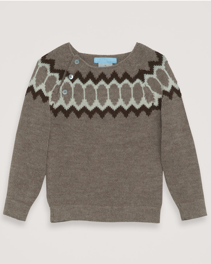 Serendipity kinder trui alpaca Pebble_3