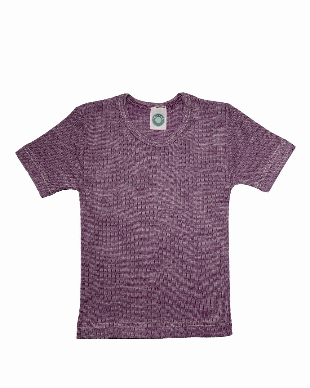 Shirt-korte-mouw-wol-zijde-katoen---paars