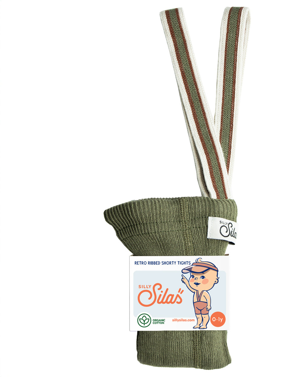 Shorty - olive striped-2