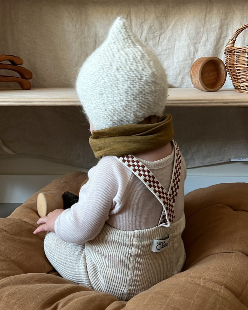 Silly Silas - footless granny teddy tights - cream checked @riekepronkdefrel