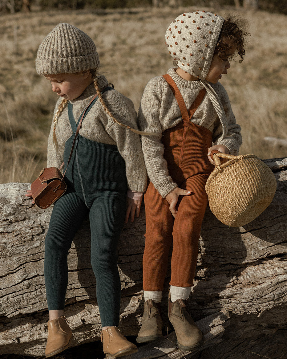 Silly Silas - Wooly tights zonder voetjes - ginger