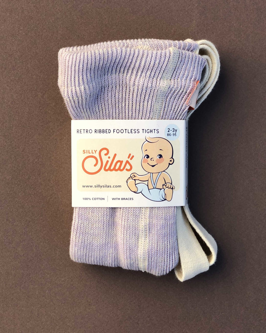 Silly Silas creamy lavender cotton leggings baby 2954
