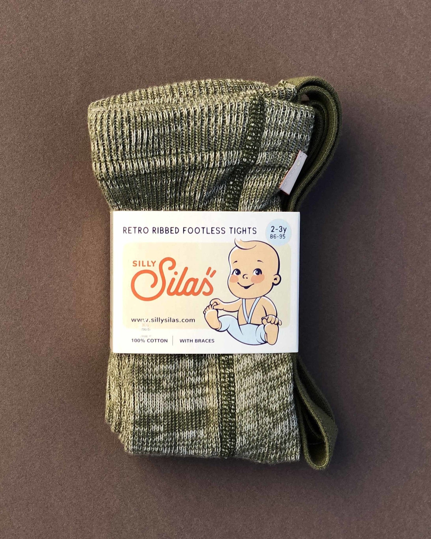 Silly Silas creamy olive leggings cotton 2957