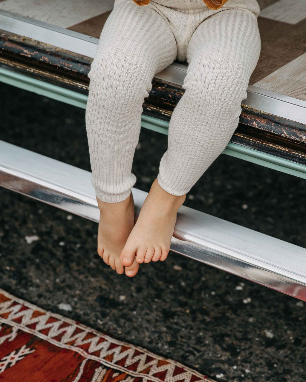 Silly Silas footless hippy tights - cream blend3