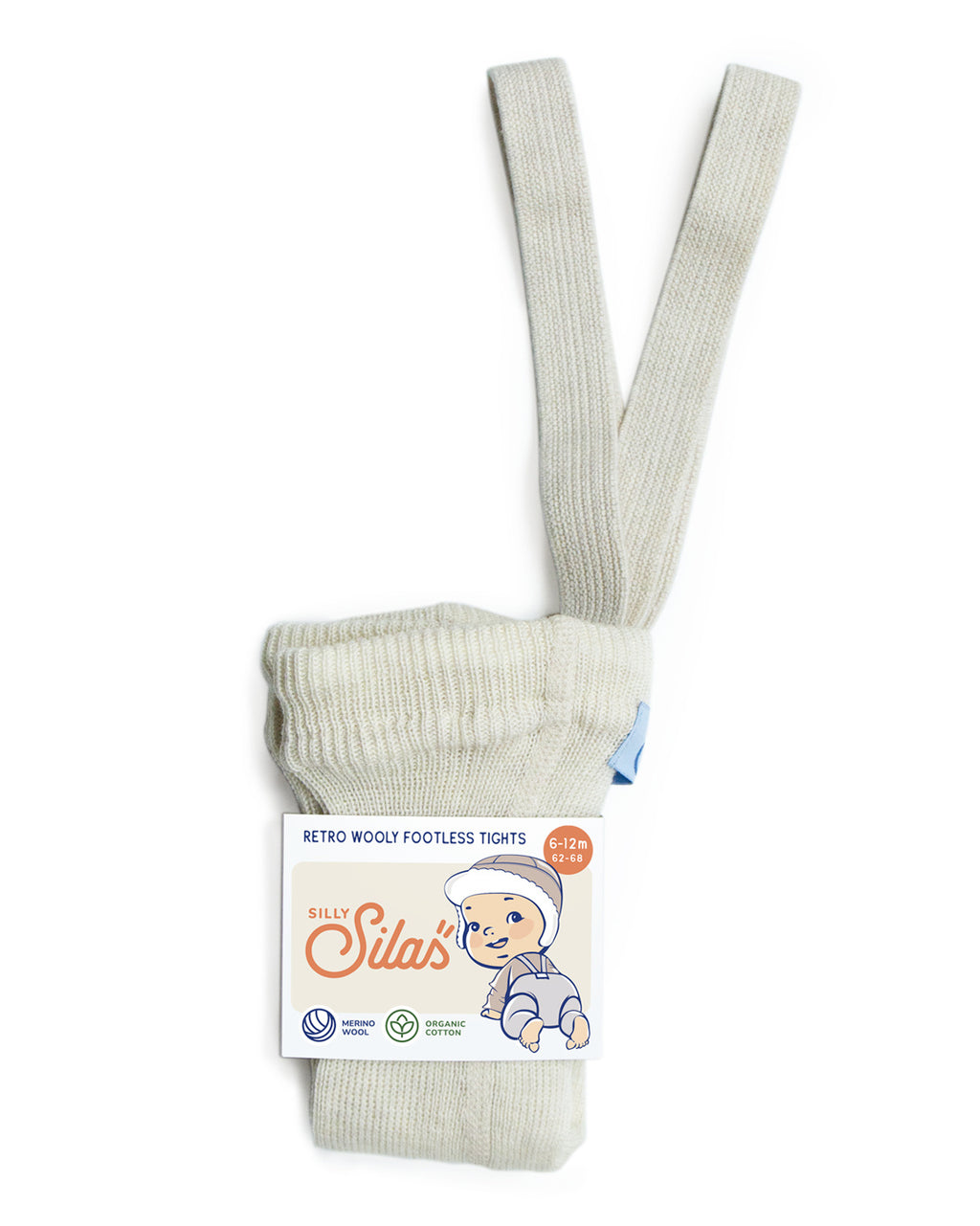 silly silas Wooly tights zonder voetjes - cream blend