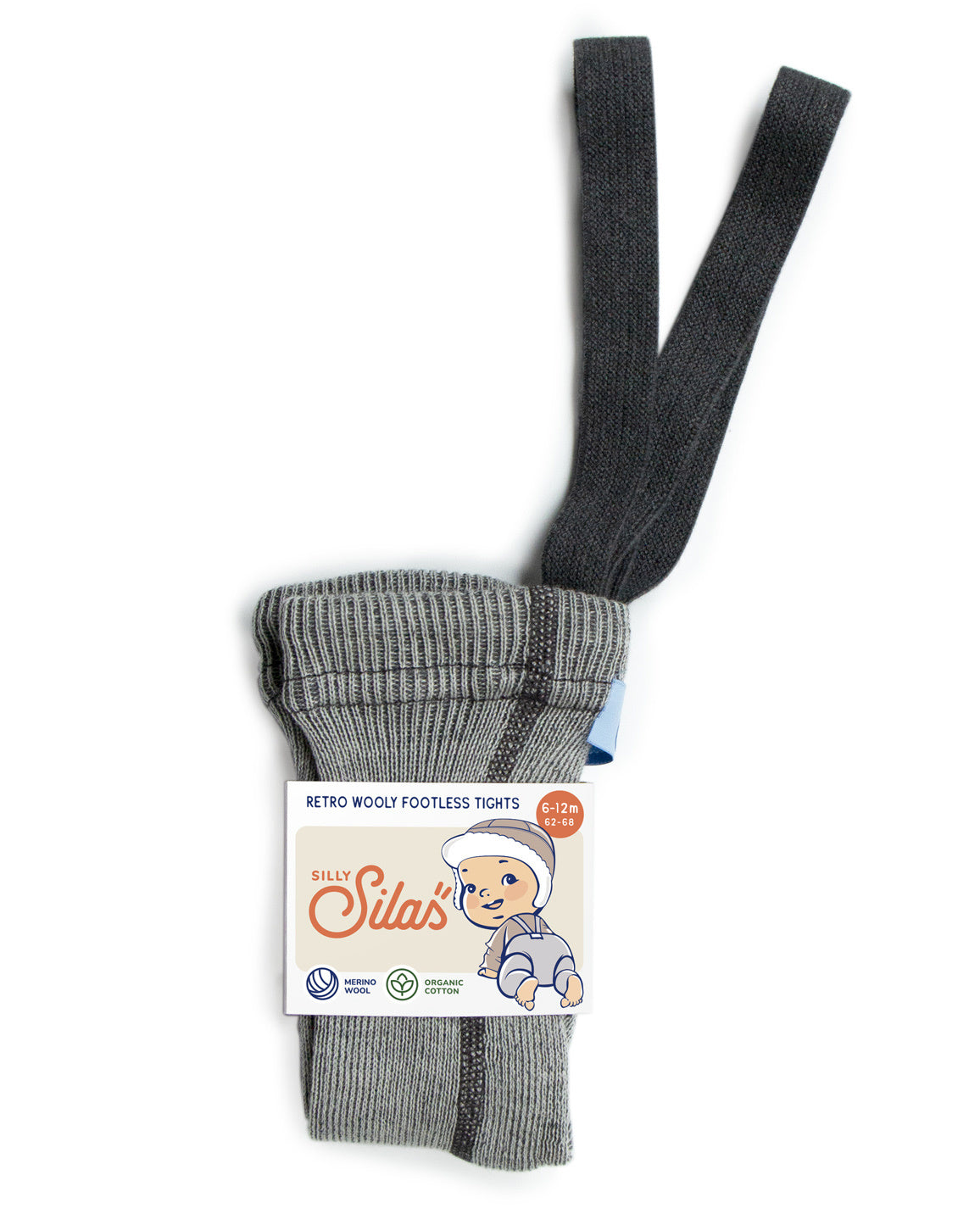 silly silas Wooly tights zonder voetjes - granite grey