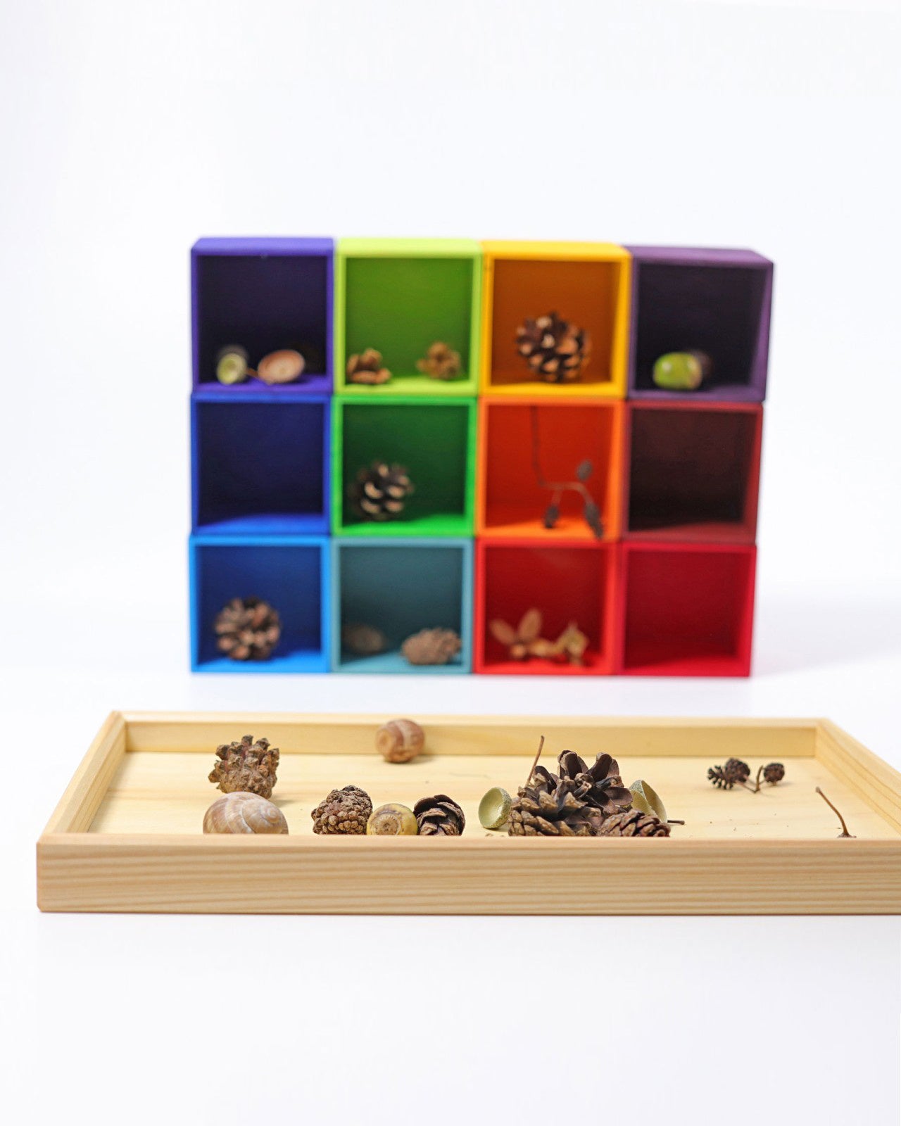Sorteerbakjes 12 stuks - regenboog