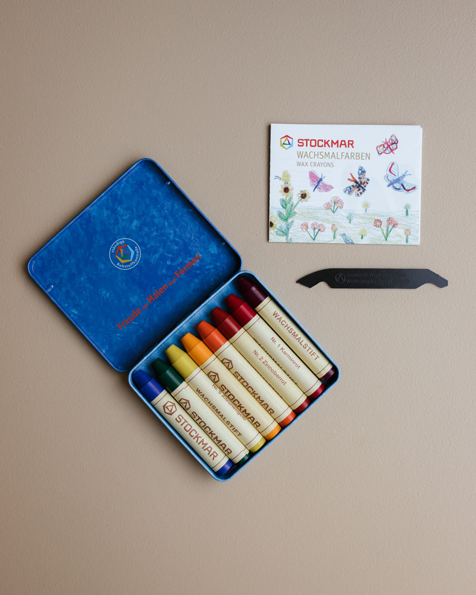 Stockmar bijenwaskrijtjes 8 stuks 2