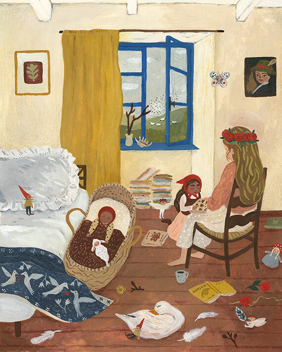 Tijana draws mother reading