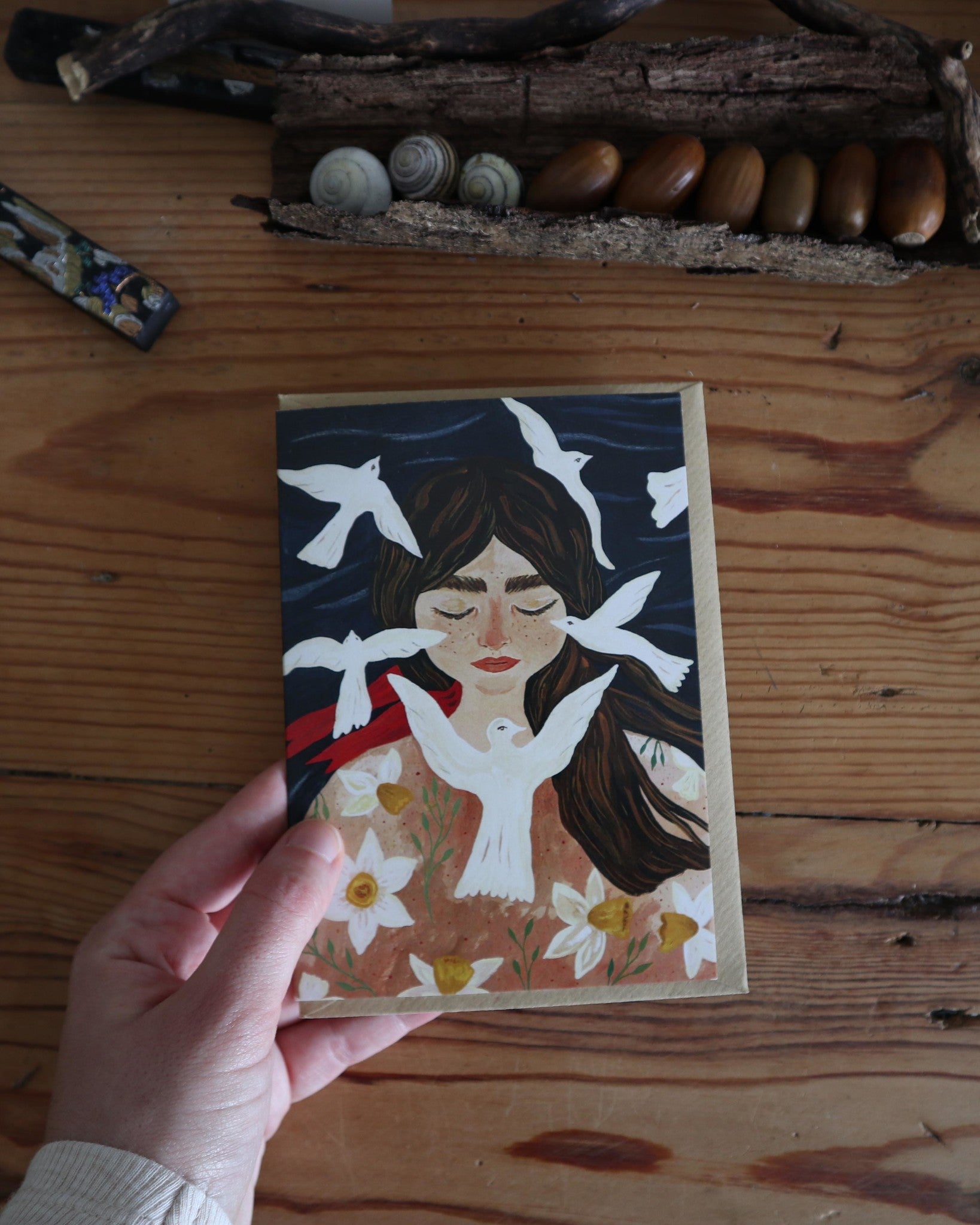 Tijana draws postcard birdy thoughts