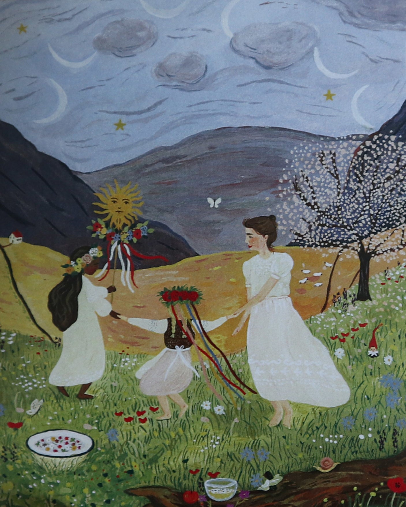 Tijana draws postcard may queen dance