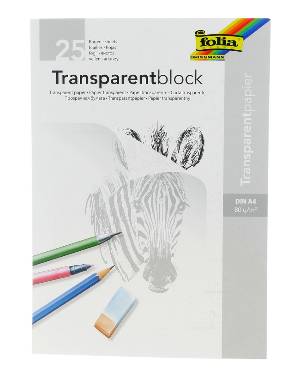 Transparant papier a4 blok 1