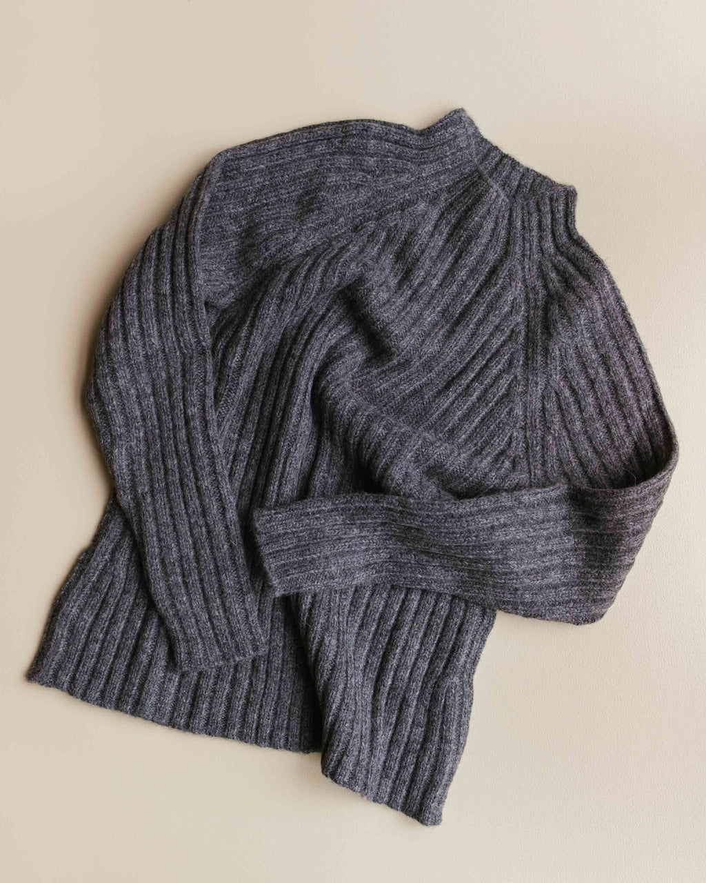 trui dolce van alpaca wol - antraciet-2