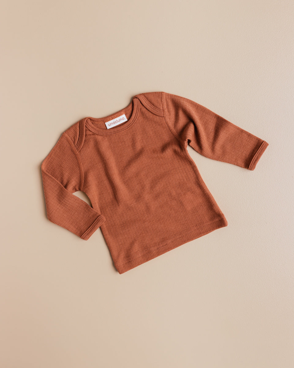 unaduna baby shirt wool umbre