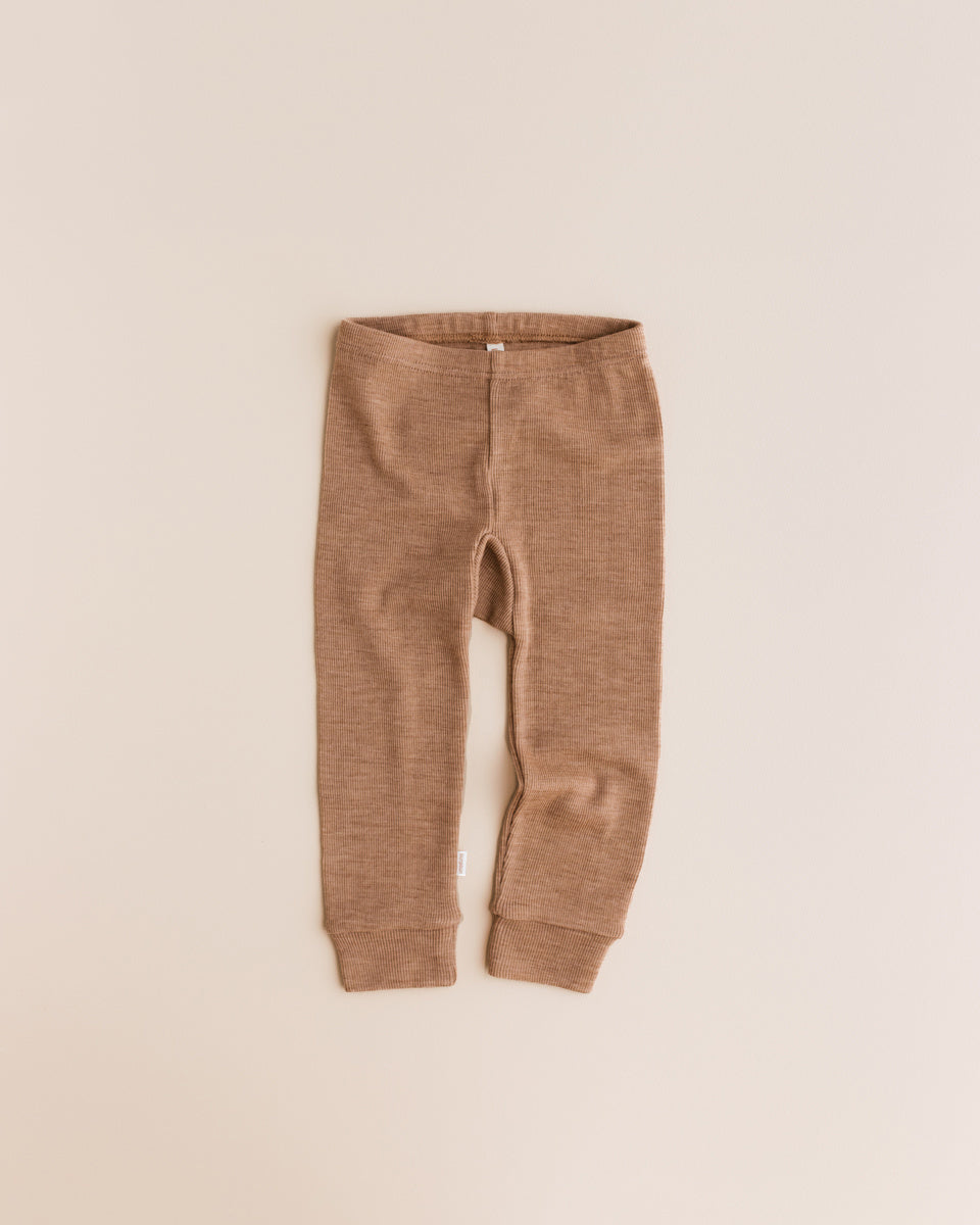 Unaduna babylegging wol semla beige tiny rib