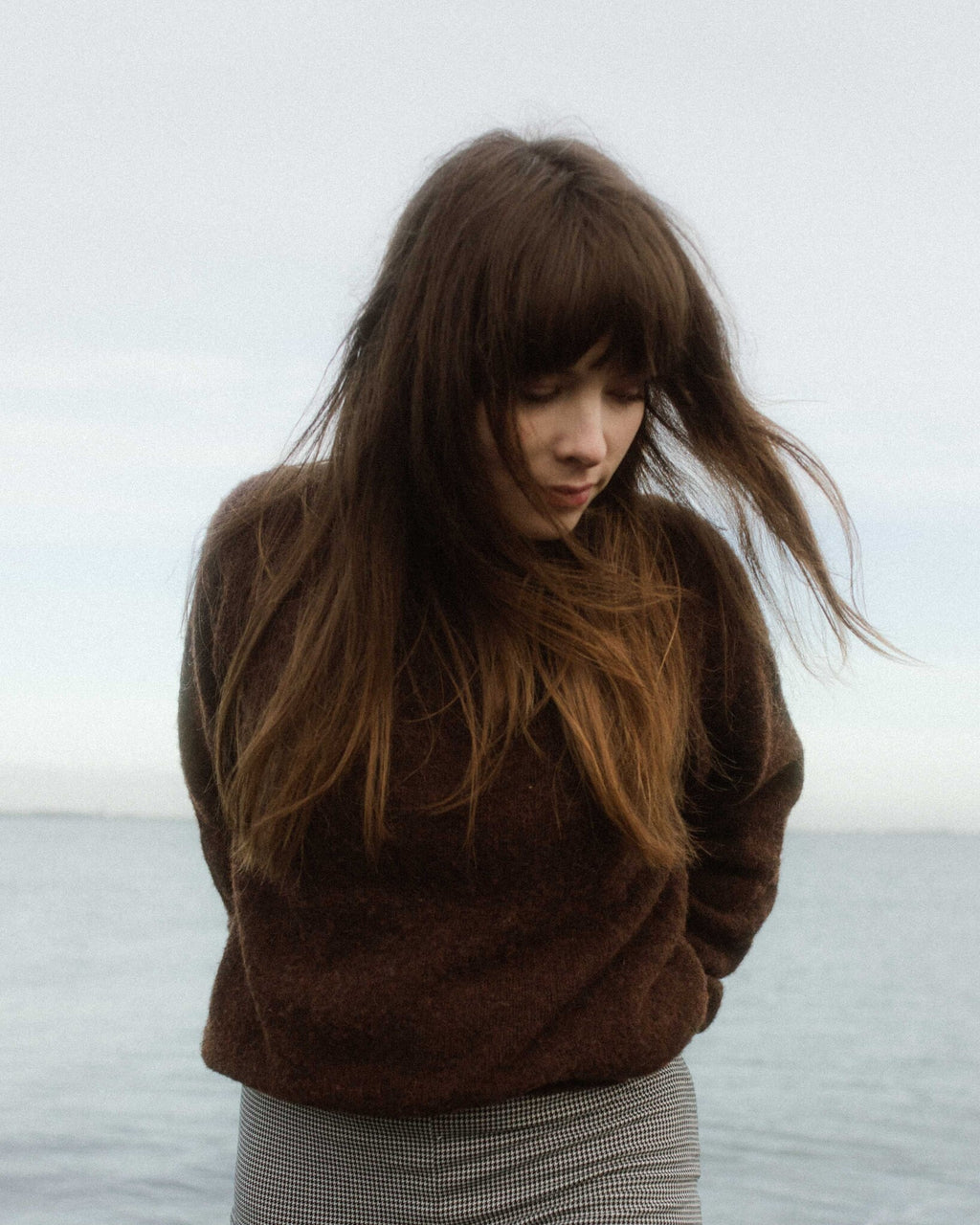 Unaduna trui brushed wool - kladdkaka