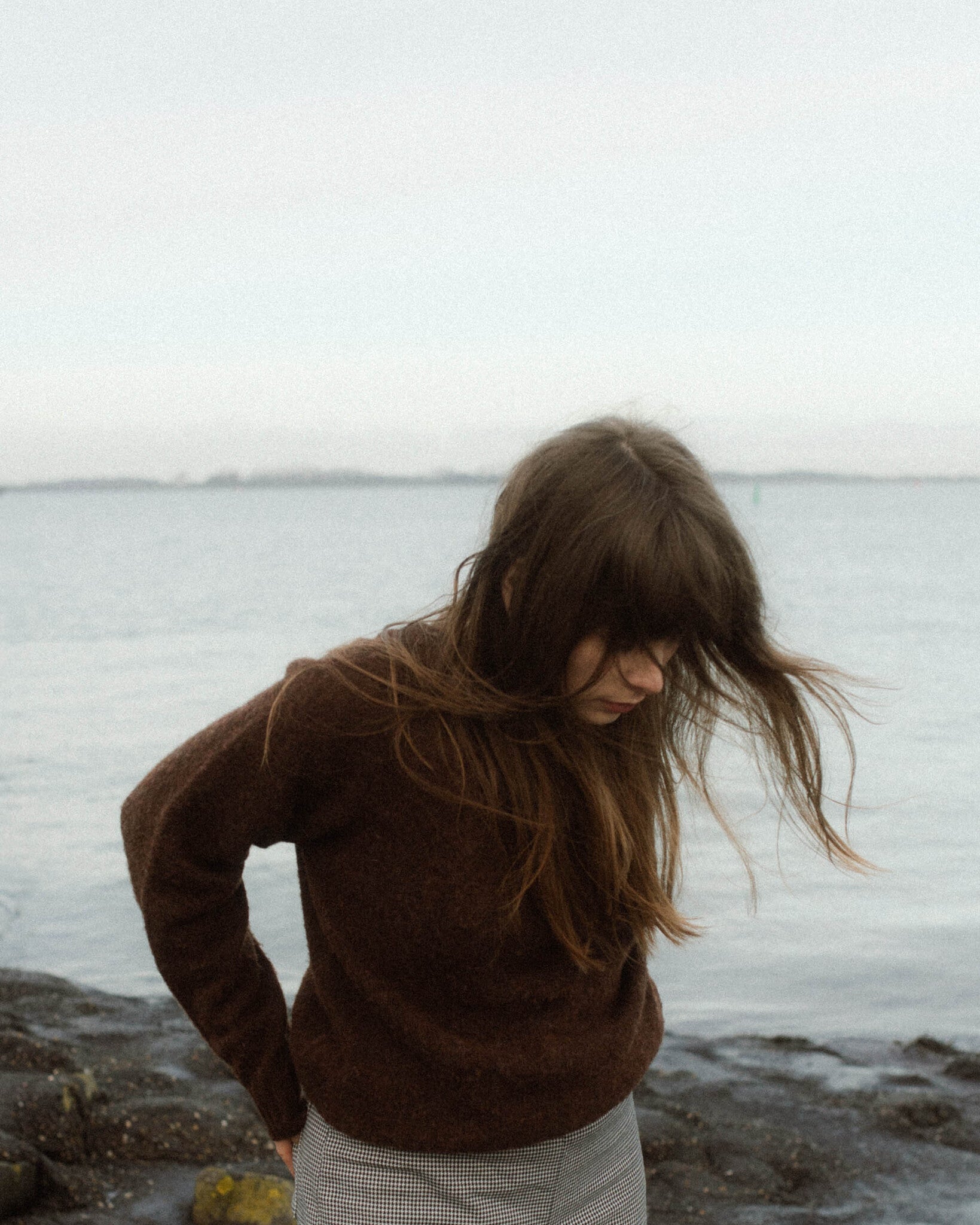Unaduna trui brushed wool - kladdkaka