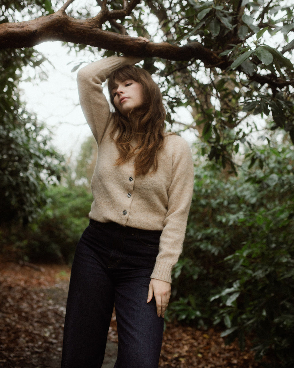 Unaduna vest brushed wool - maca